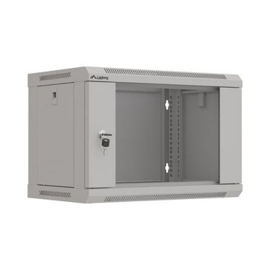 LANBERG Rack montažni ormar 19", 6U, 540x350, siva, staklena vrata
